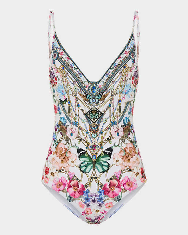 Monserrate Magic Wire V-Neck One-Piece Swimsuit